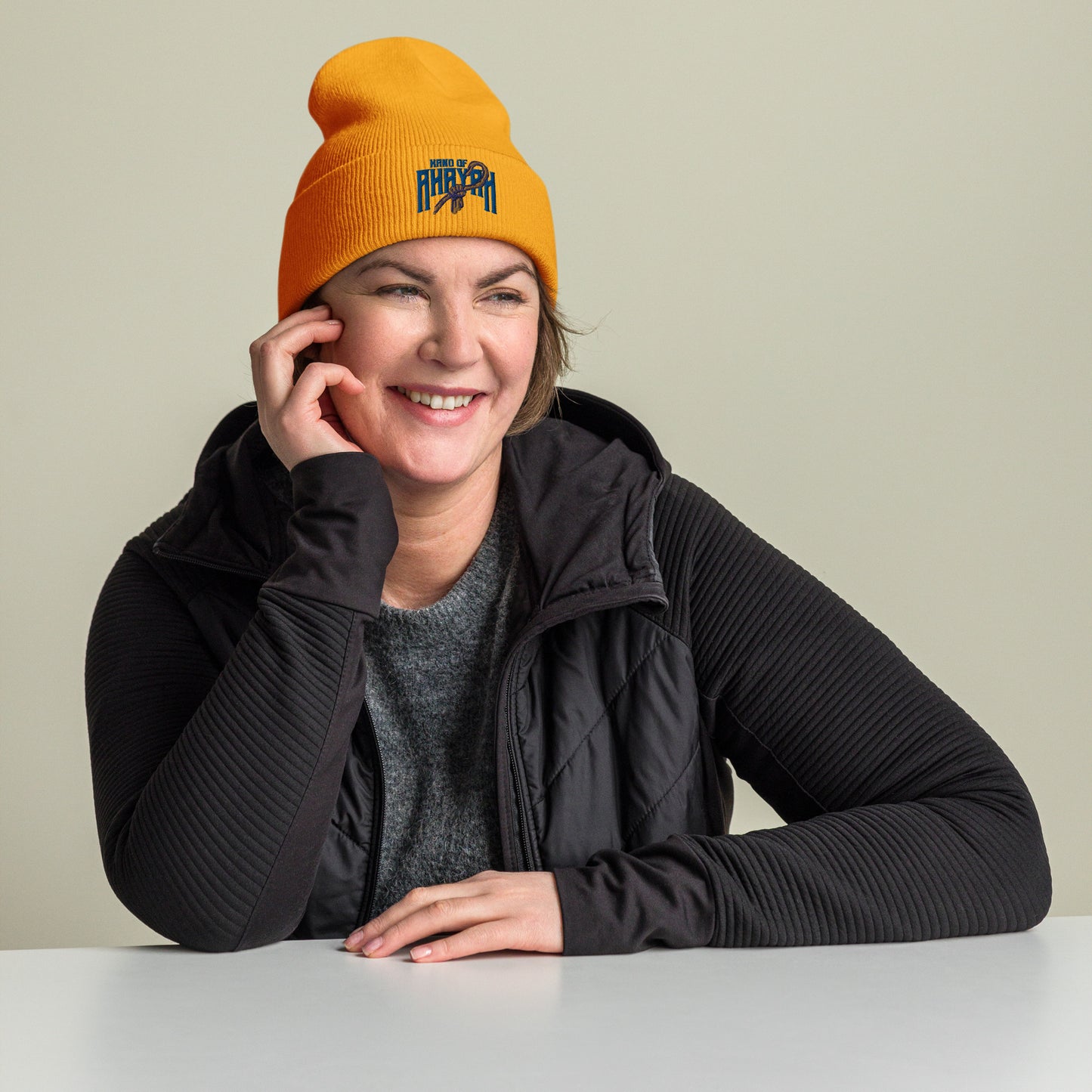 Hand of Ahayah, Cuffed Embroidered Beanie - Select Colors