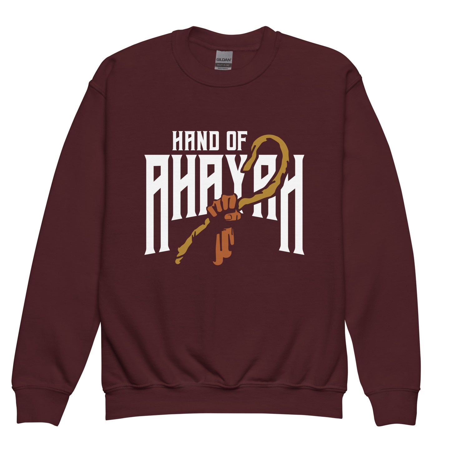 Hand of Ahayah, Youth Crewneck Sweatshirt - Select Colors