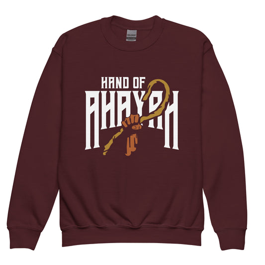 Hand of Ahayah, Youth Crewneck Sweatshirt - Select Colors